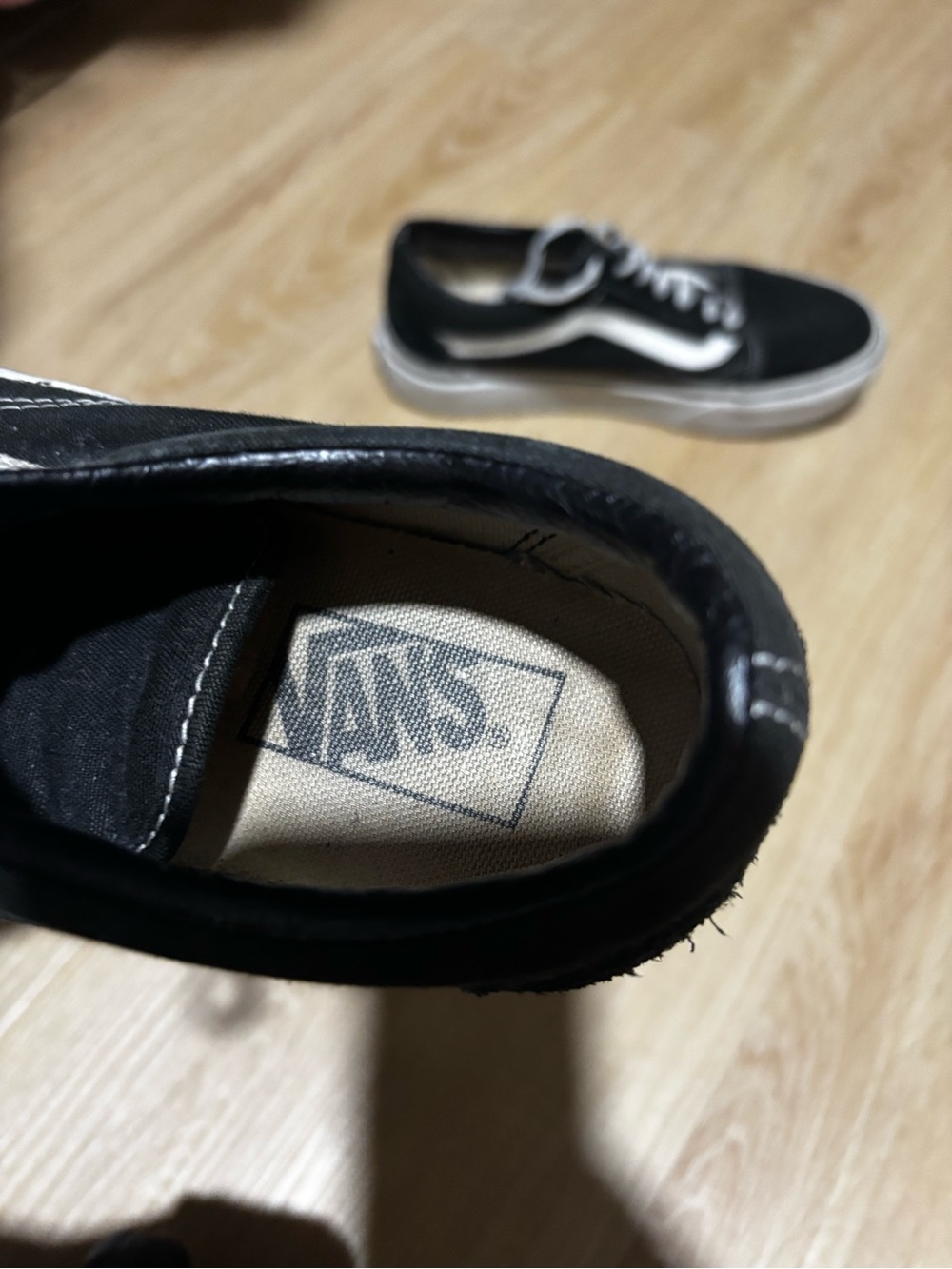 Vans Black and White Old Skool Sneakers - Picture 4 of 5